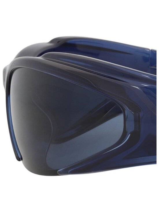 New Balenciaga Unisex Shield/Wrap Blue Blue Blue Fashion Designer Sunglasses main image 4